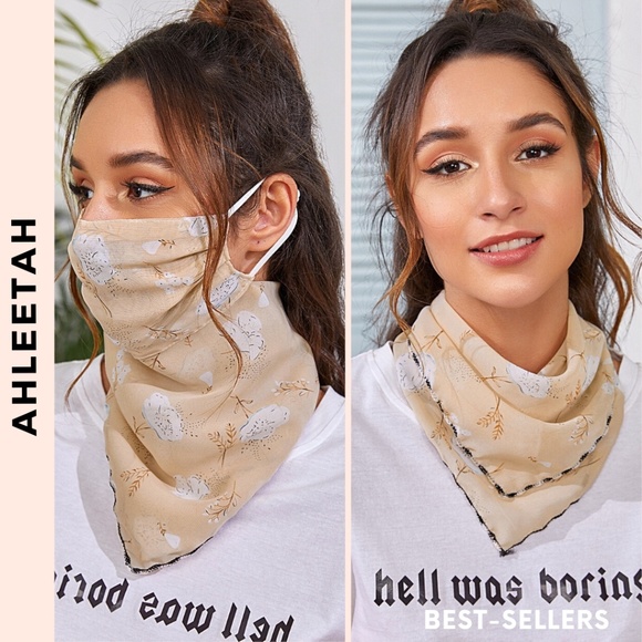 Ahleetah Accessories - FACE MASK BLISSFUL FLORAL SCRAF #6